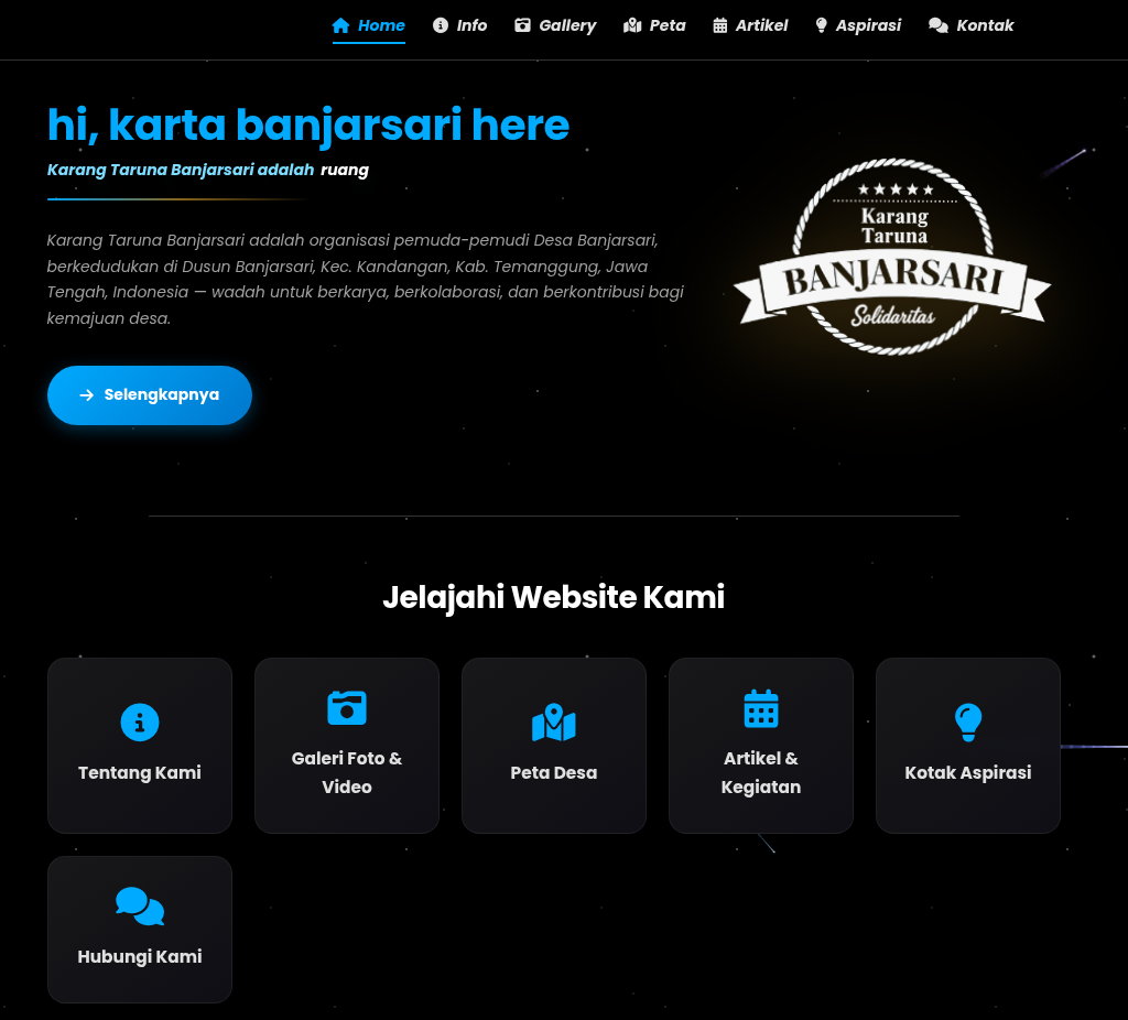 Banjarsari Youth Organization Portal